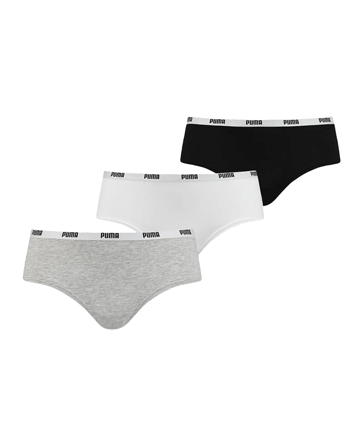 PUMA Hipster 3er Pack Damen Weiss Grau F015