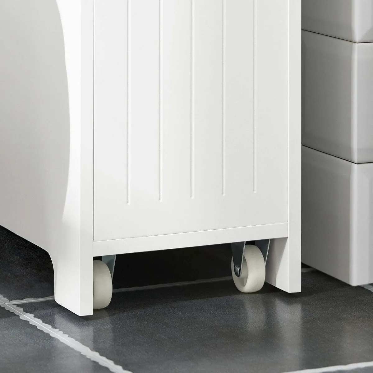 SoBuy BZR111-W Armoire WC sur roulettes