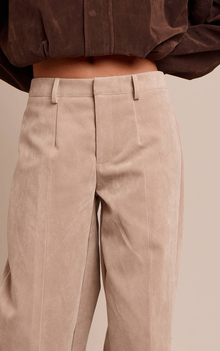 Sable Pantalon Droit En Synthétique