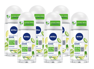 Nivea Naturally Good Bio Aloë Vera Deodorant Roll-On Voordeelverpakking 6x50ML