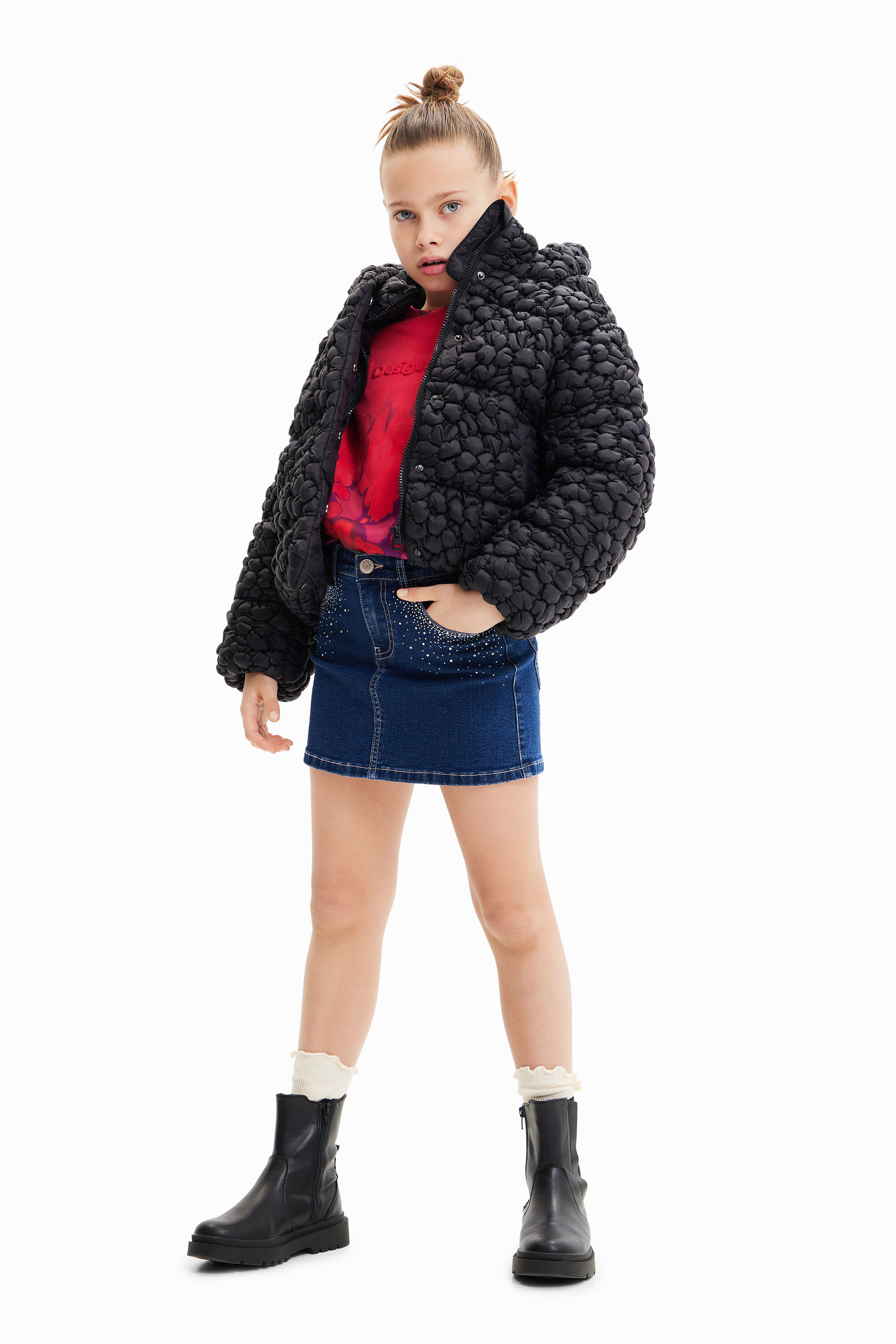 Chaqueta acolchada textura