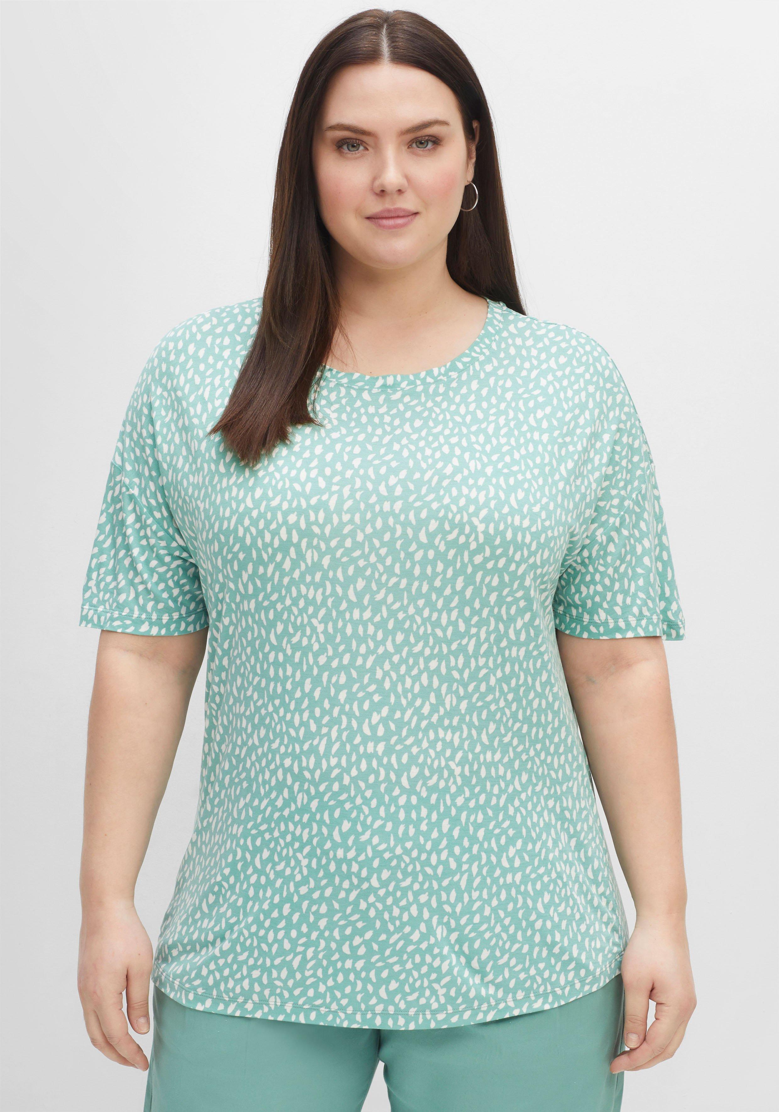 Shirt mit Minimalprint, aus reiner Viskose