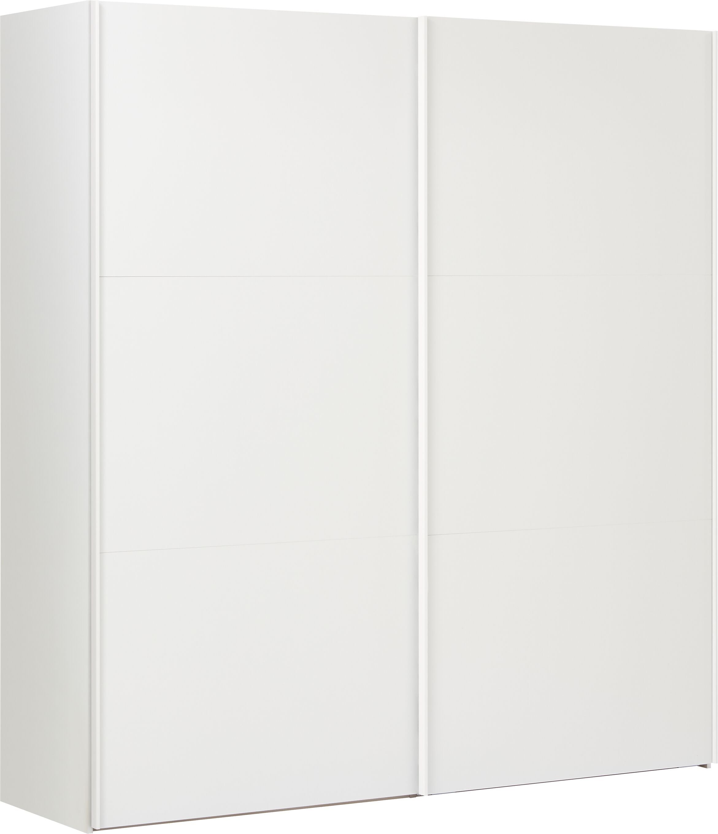 MODUL Schwebetürenschrank - Weiss / B: 202.0 cm x T: 65.0 cm x H: 220.0 cm