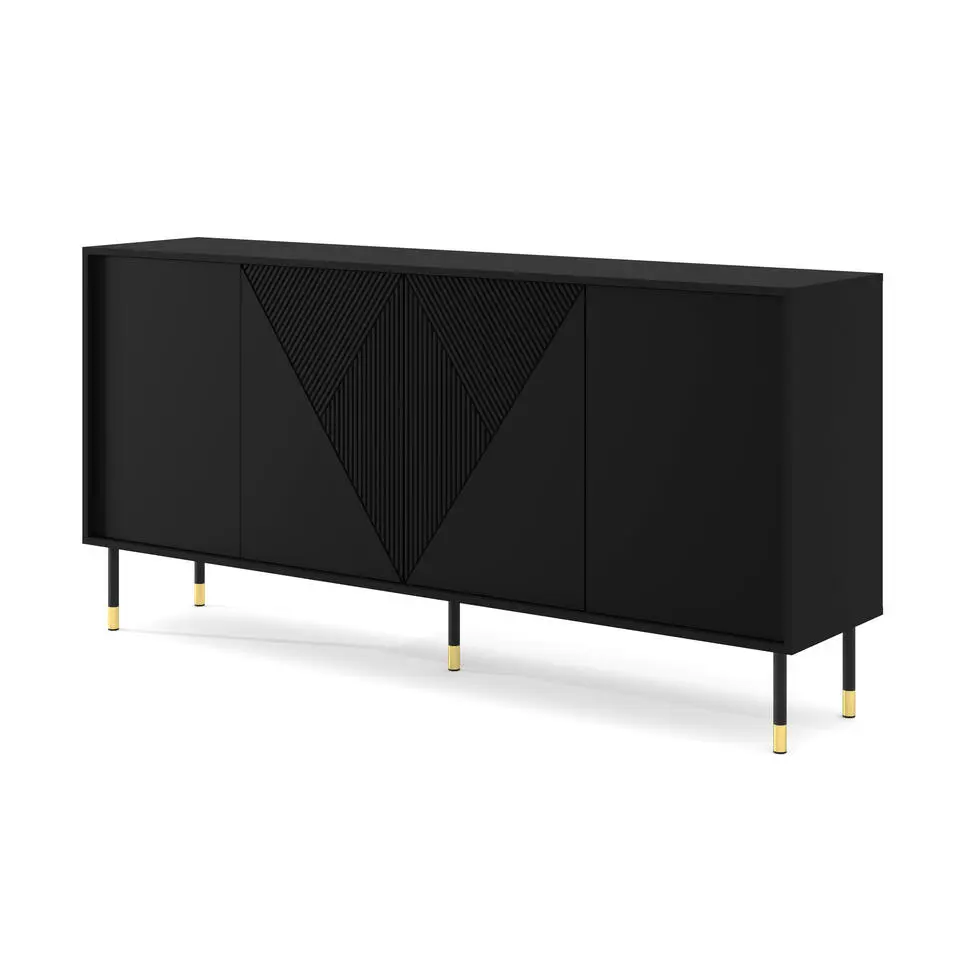 WOODY dressoir 4D 180 cm mat zwart