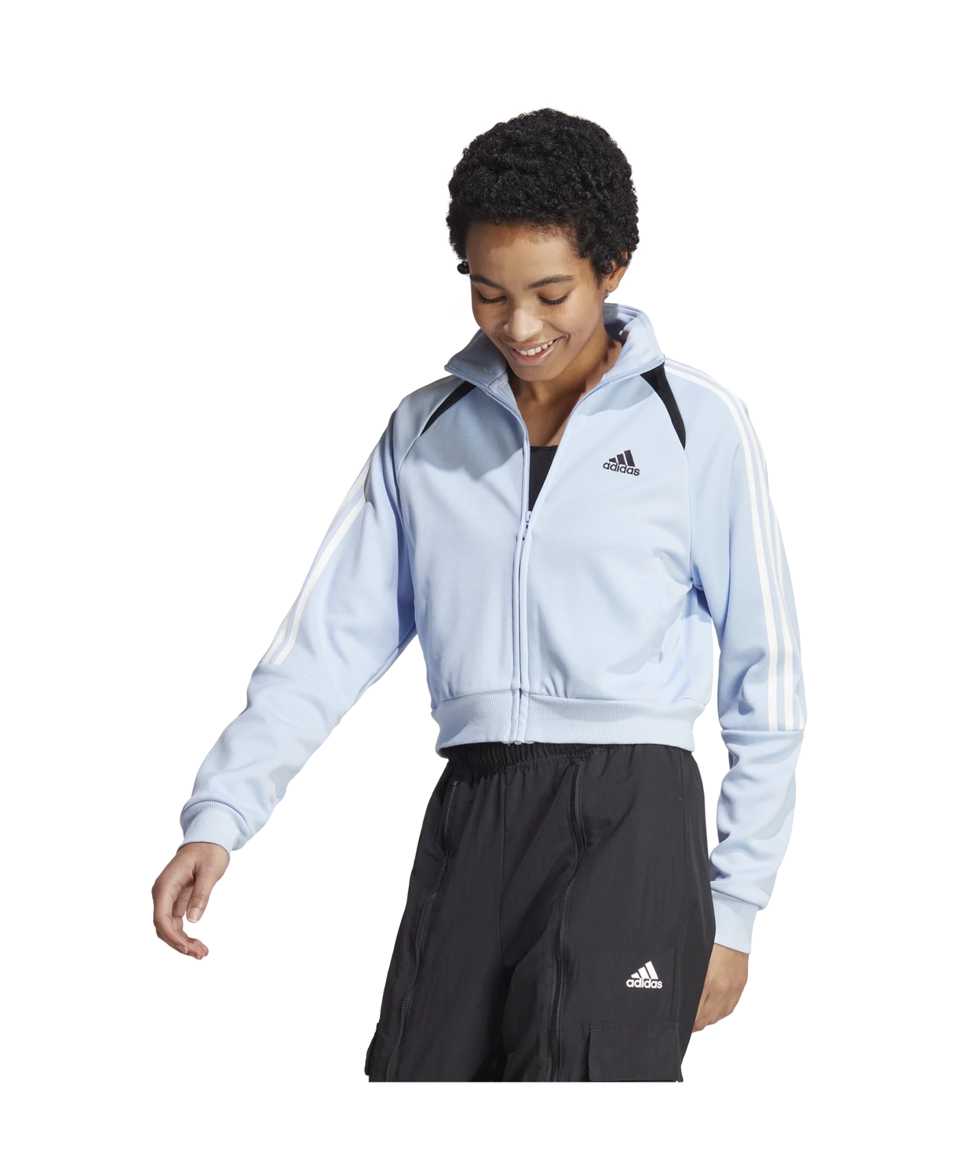 adidas Tiro Trainingsjacke Damen Hellblau Weiss
