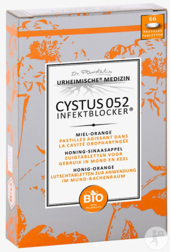 Dr. Pandalis Cystus 052 Bloqueur D'Infections Pastilles Pour La Gorge Miel-Orange Bio 66 Pièces