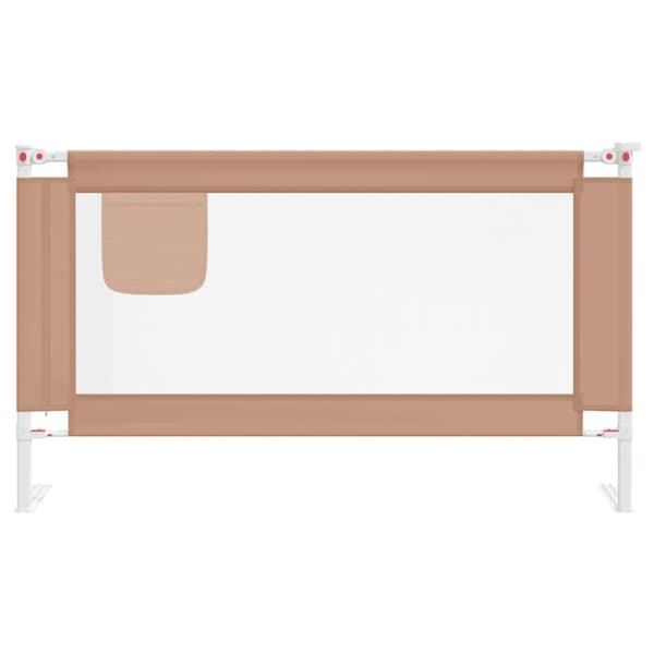 vidaXL Sengehest småbarn gråbrun 140x25 cm stoff