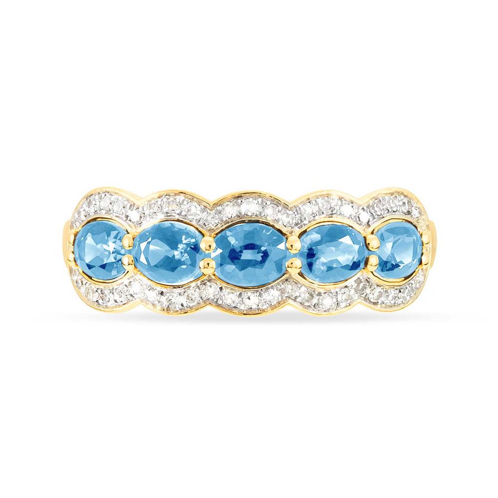 Bague Margaux Or Jaune Topaze Et Diamant