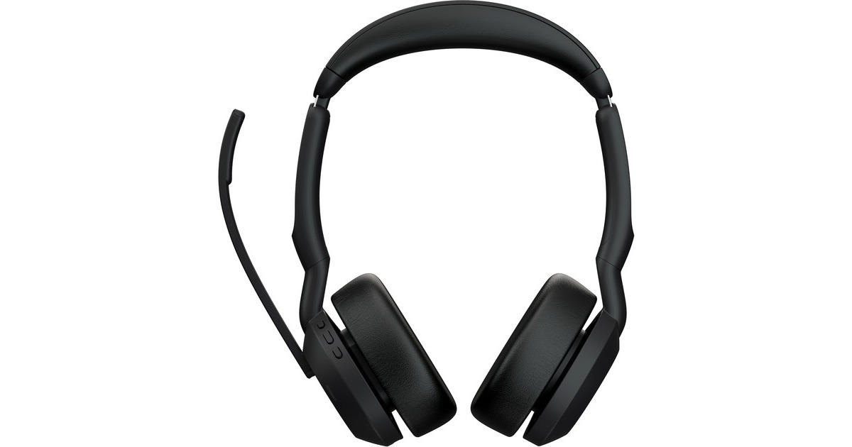 JabraEvolve2 55, Incl. oplaadstandaard on-ear headset  (Zwart, Stereo, UC, USB-C, Link380c)