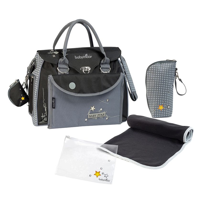 Sac à langer Baby Style - Baby Star - Gris/Vert