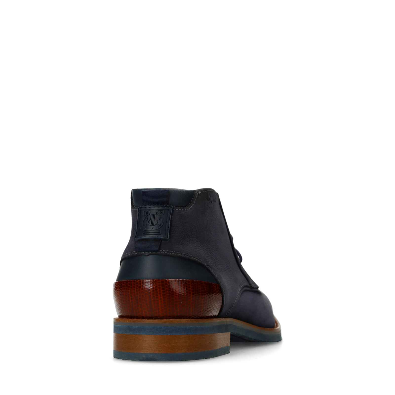Donkerblauwe nubuck veterschoenen