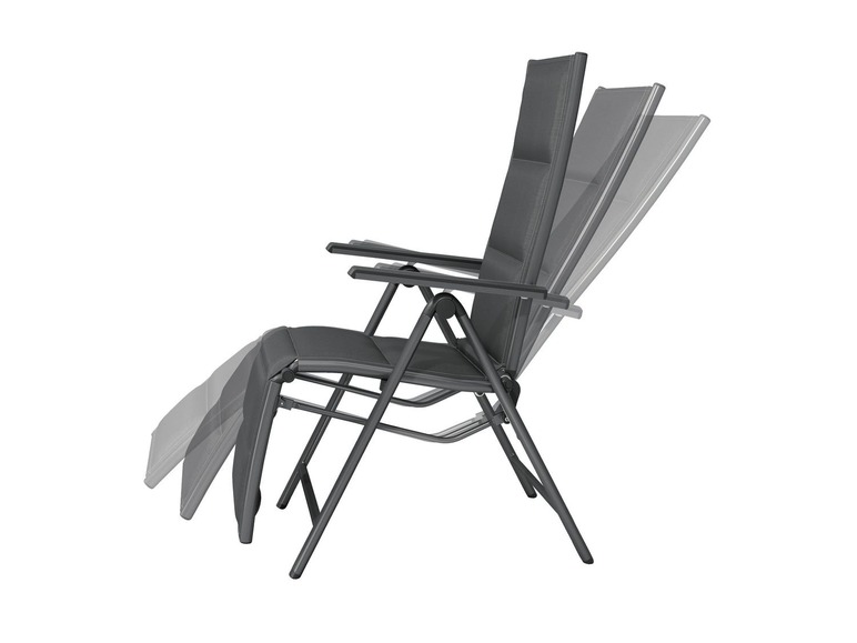 Aluminium relaxstoel antraciet