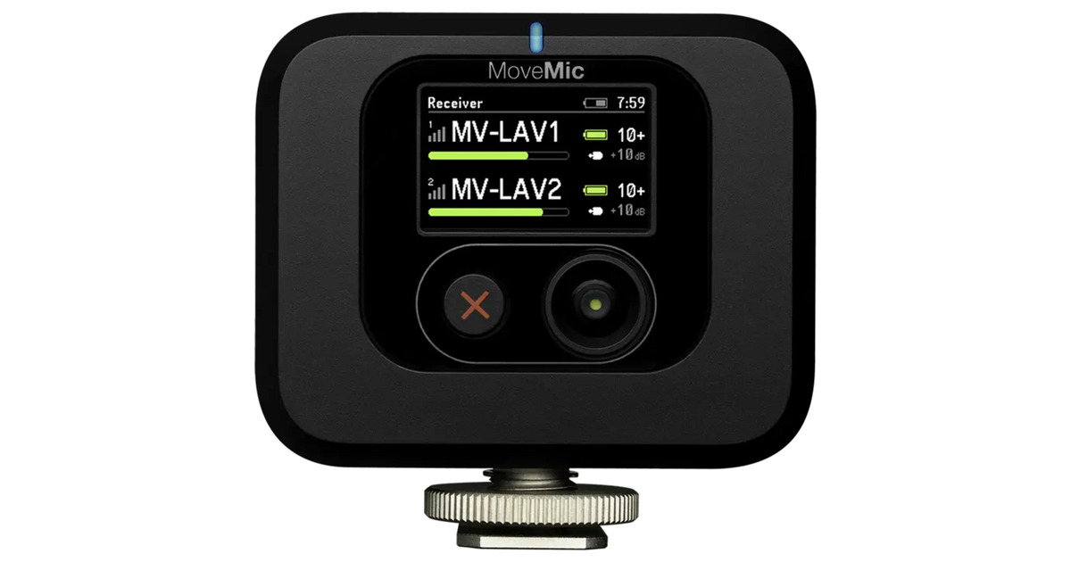 SHUREMoveMic 88+ Draadloze Video Microfoon Ontvangerset  (Zwart)