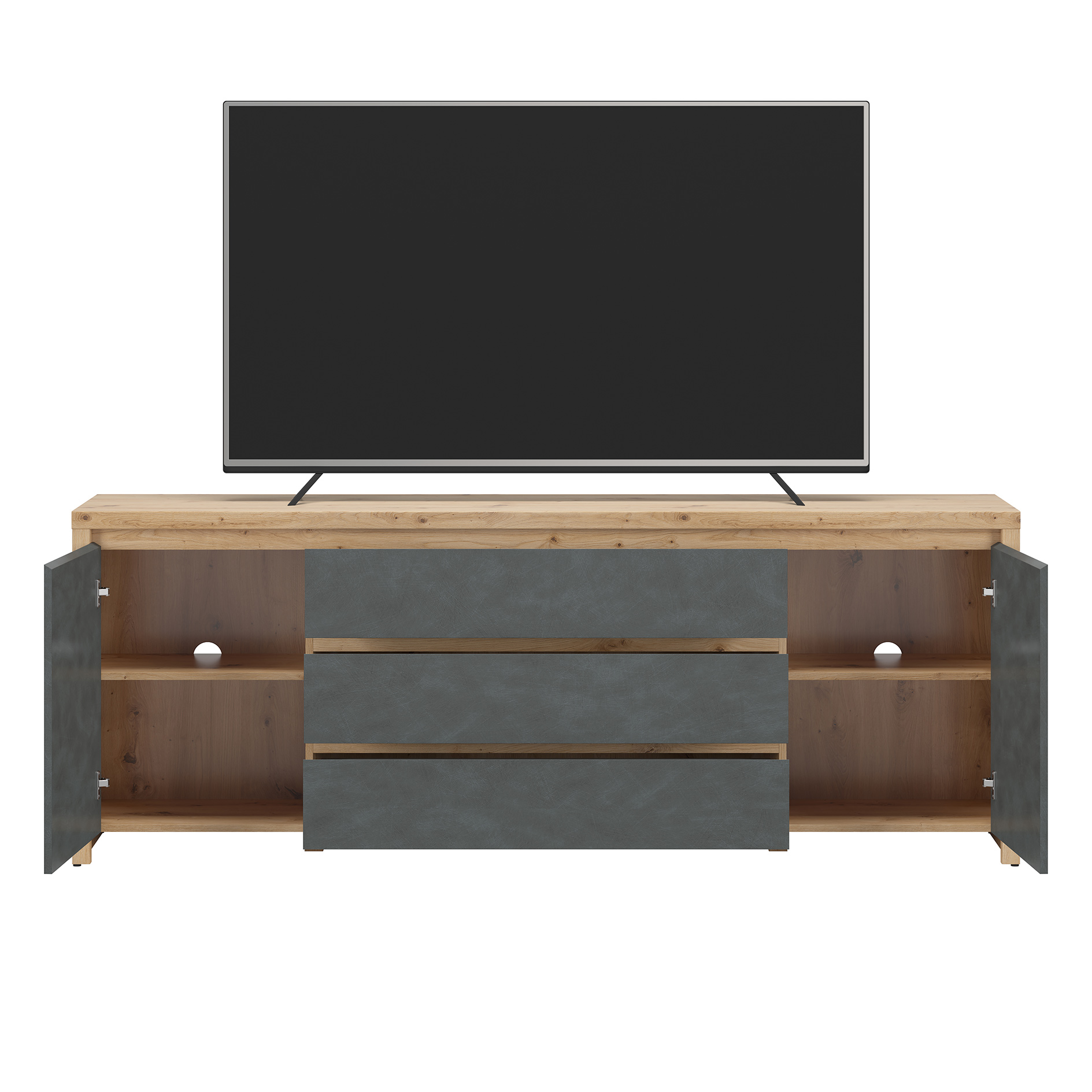 Lowboard - Artisan Eiche-Matera - 3 Schubkästen - 190 cm