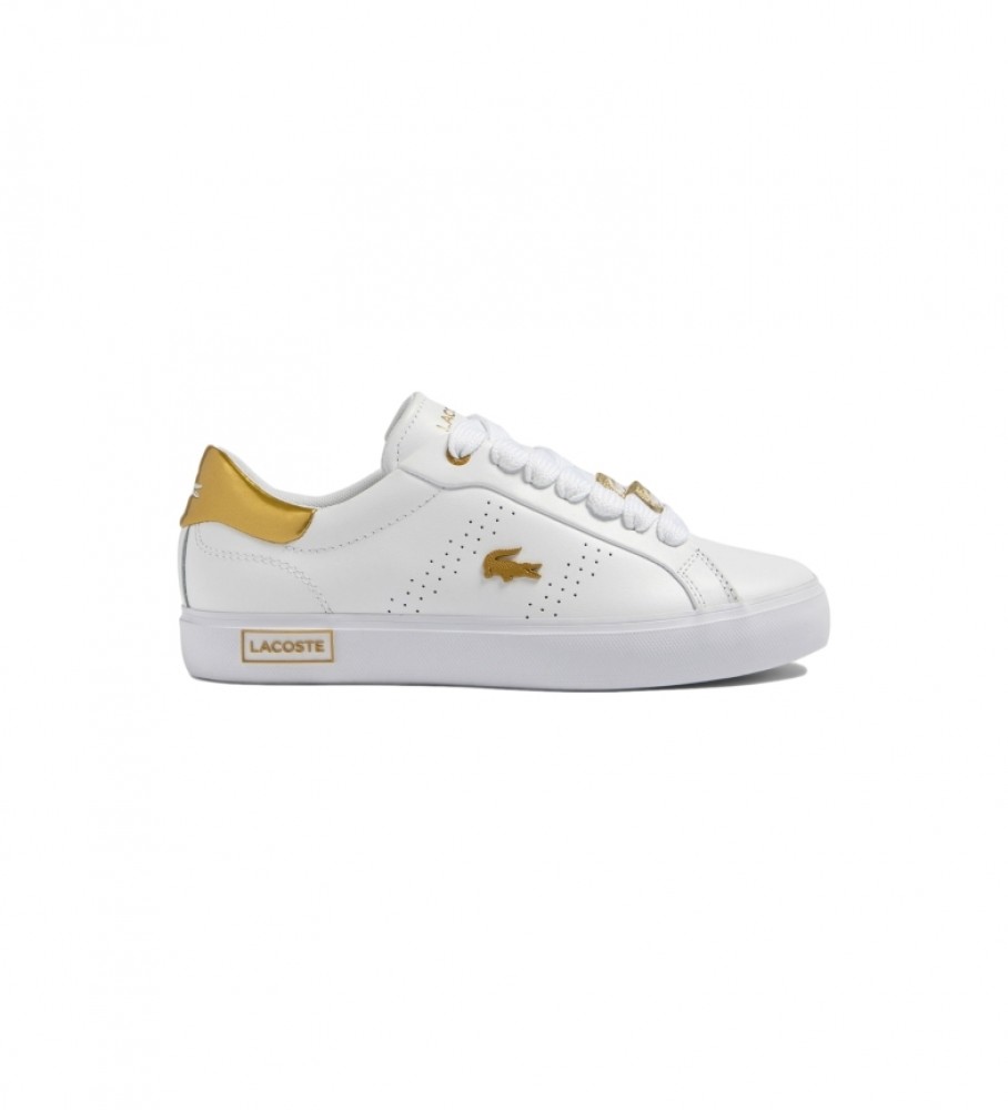 Tênis Lacoste de couro vulcanizado, branco