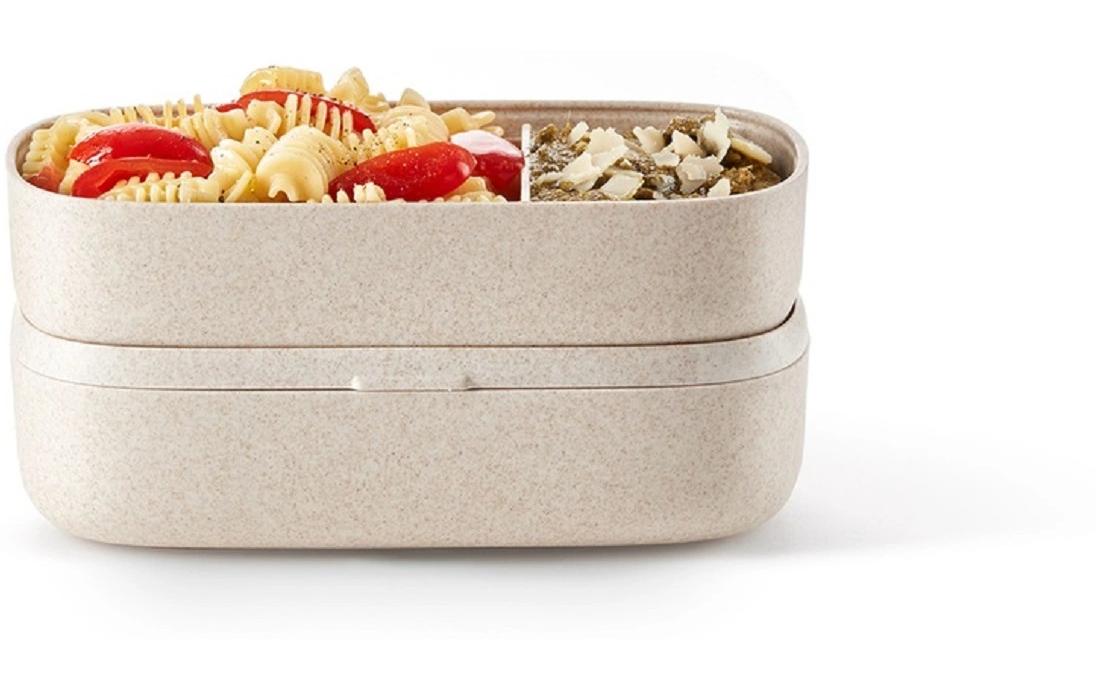 Lunchbox To Go Bio, 2 x 0.5 Liter, BeigeZwei Lunchboxen mit jeweils 500 ml Fassungsvermögen