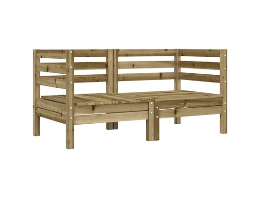 VIDAXL - Canapé d'angle de jardin avec coussins 2 pcs bois pin imprég...