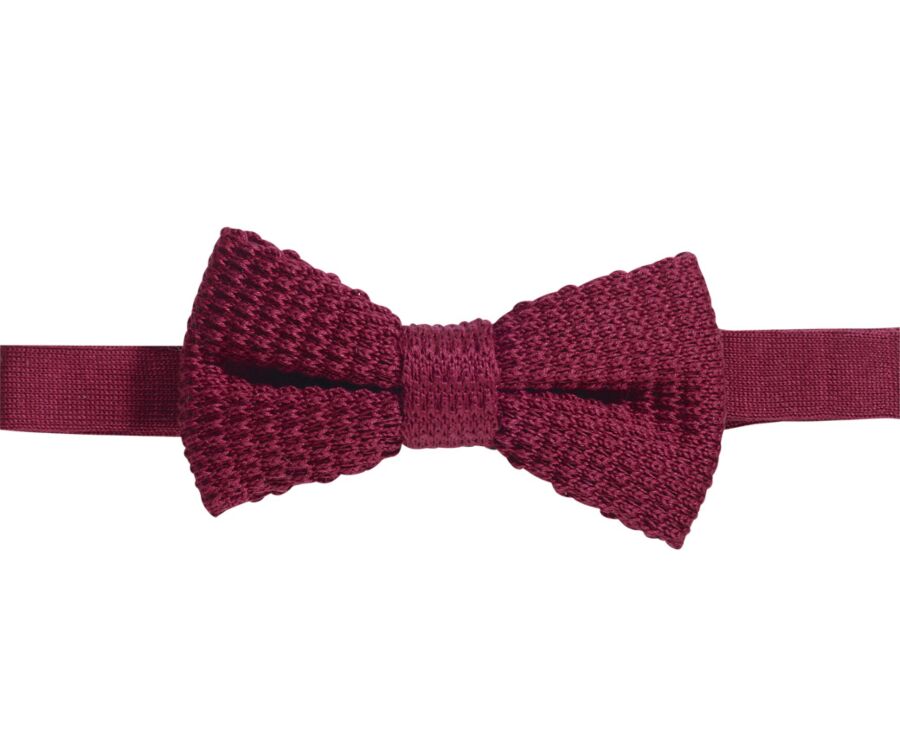 Noeud Papillon Tricot Bordeaux