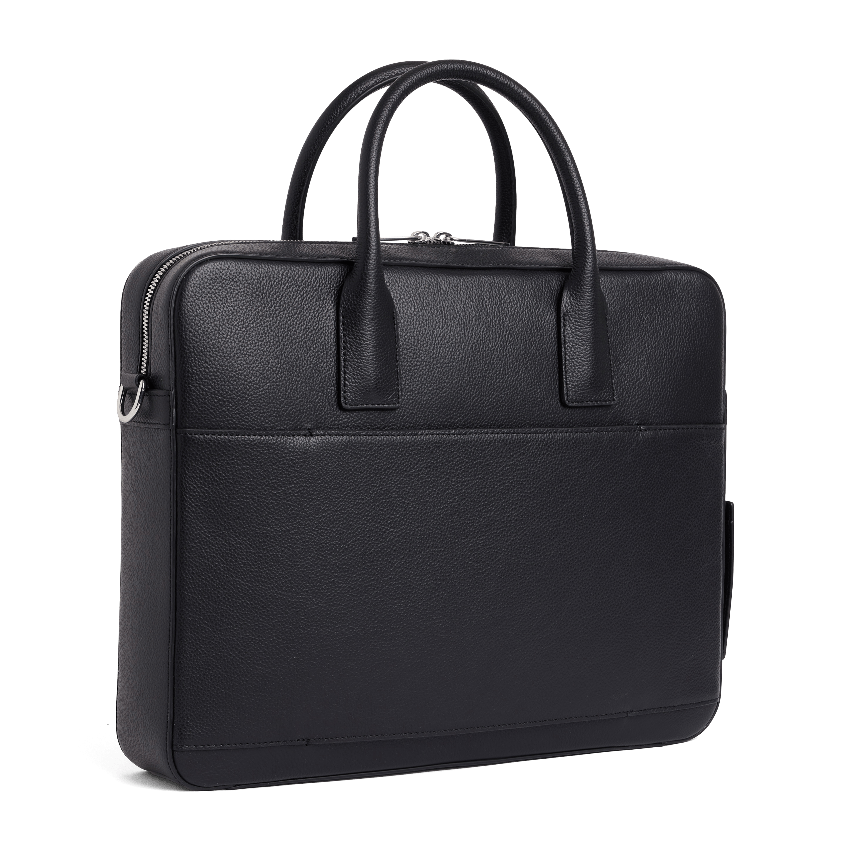 EMILE - Porte documents en cuir| Noir