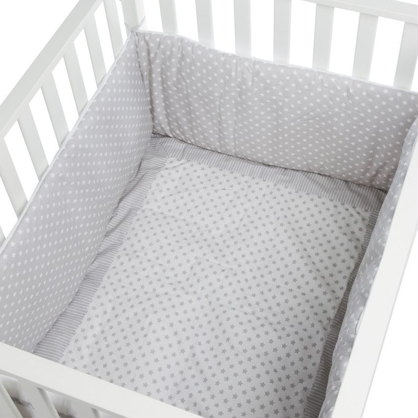 Set de parc en popeline avec tour et tapis réversibles - Gris/Vert