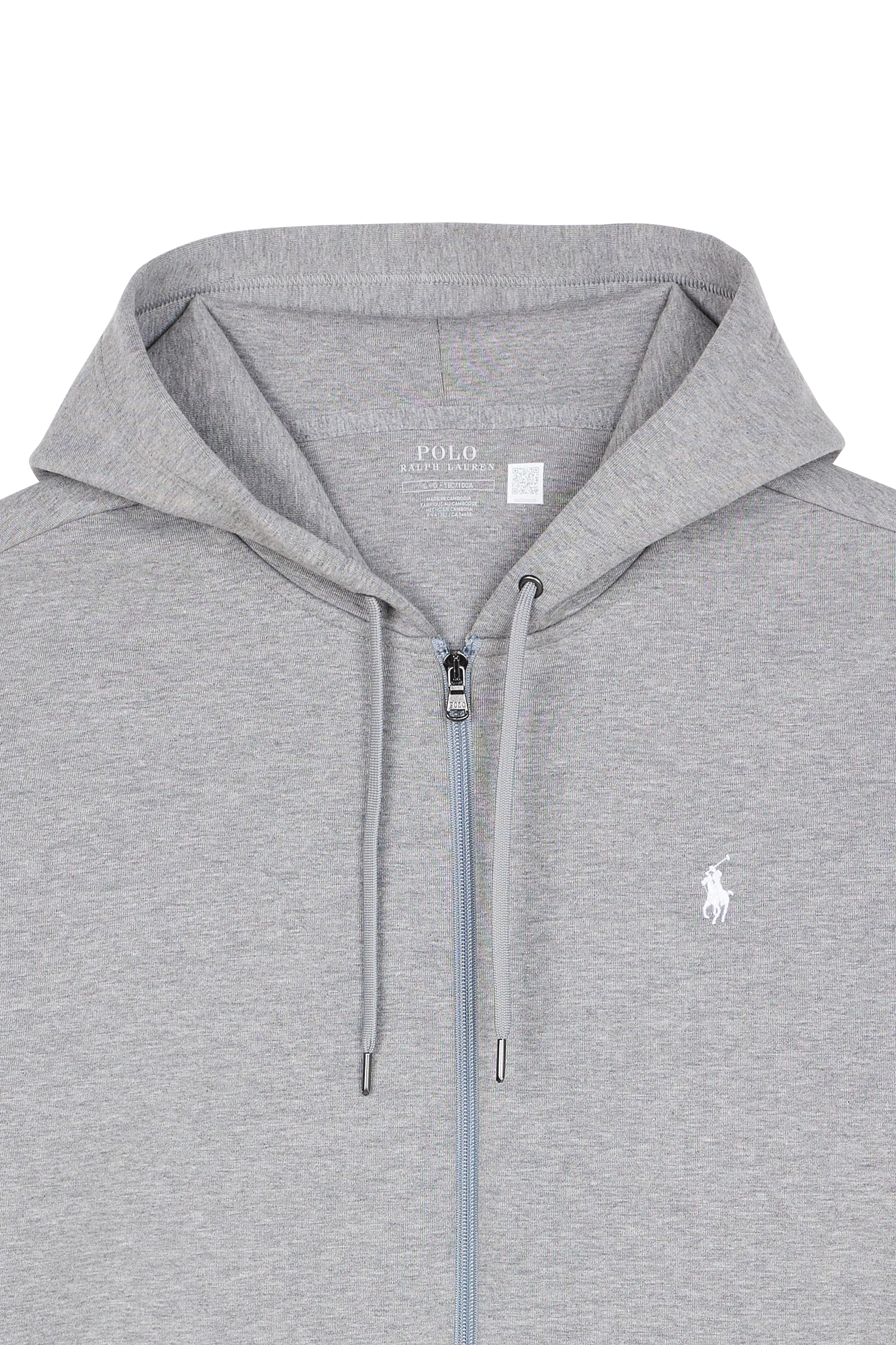 POLO RALPH LAUREN Sweat zippé 30/1 DOUBLE KNT CVC-LSL-KNT Gris