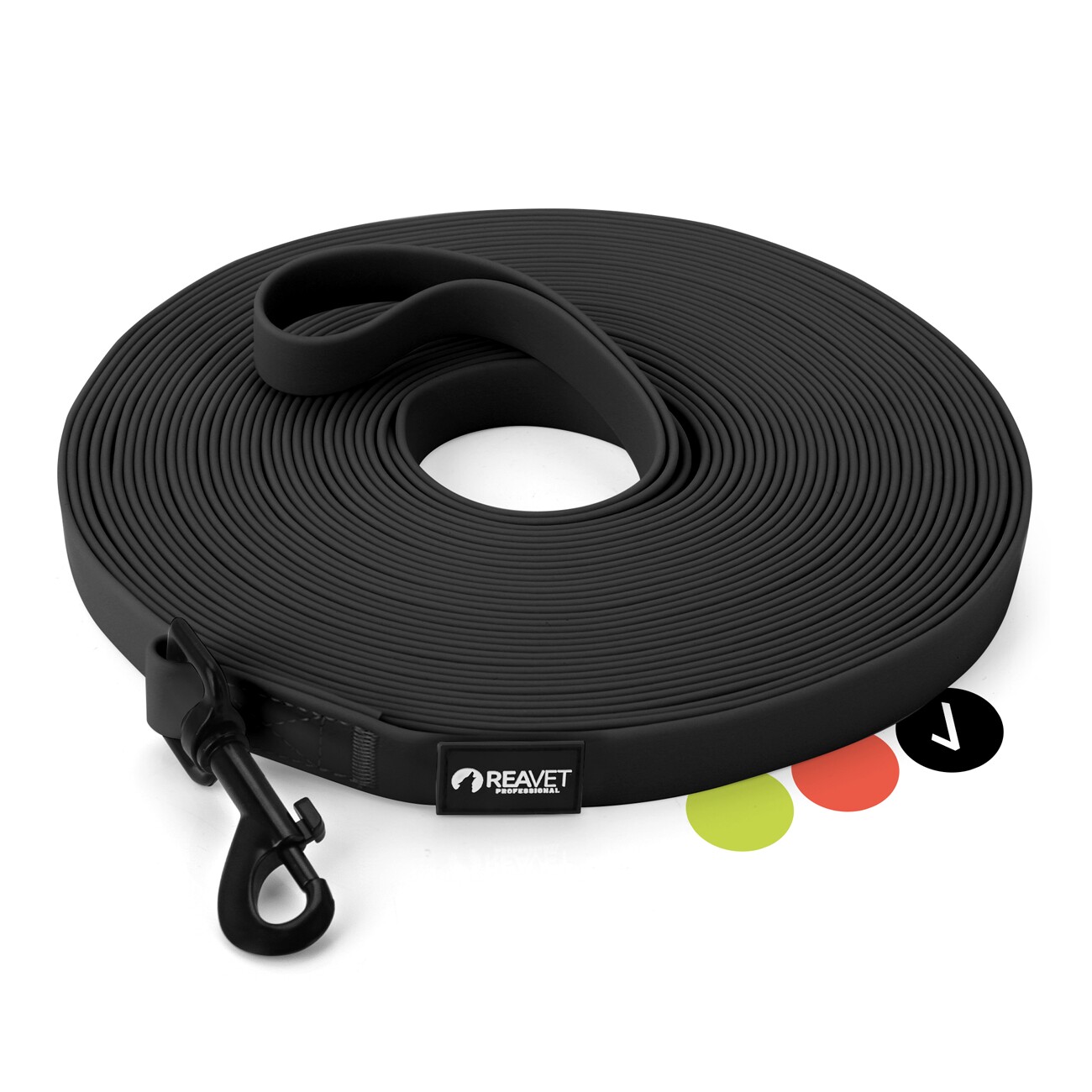 REAVET Schleppleine Schwarz, 15 Meter
