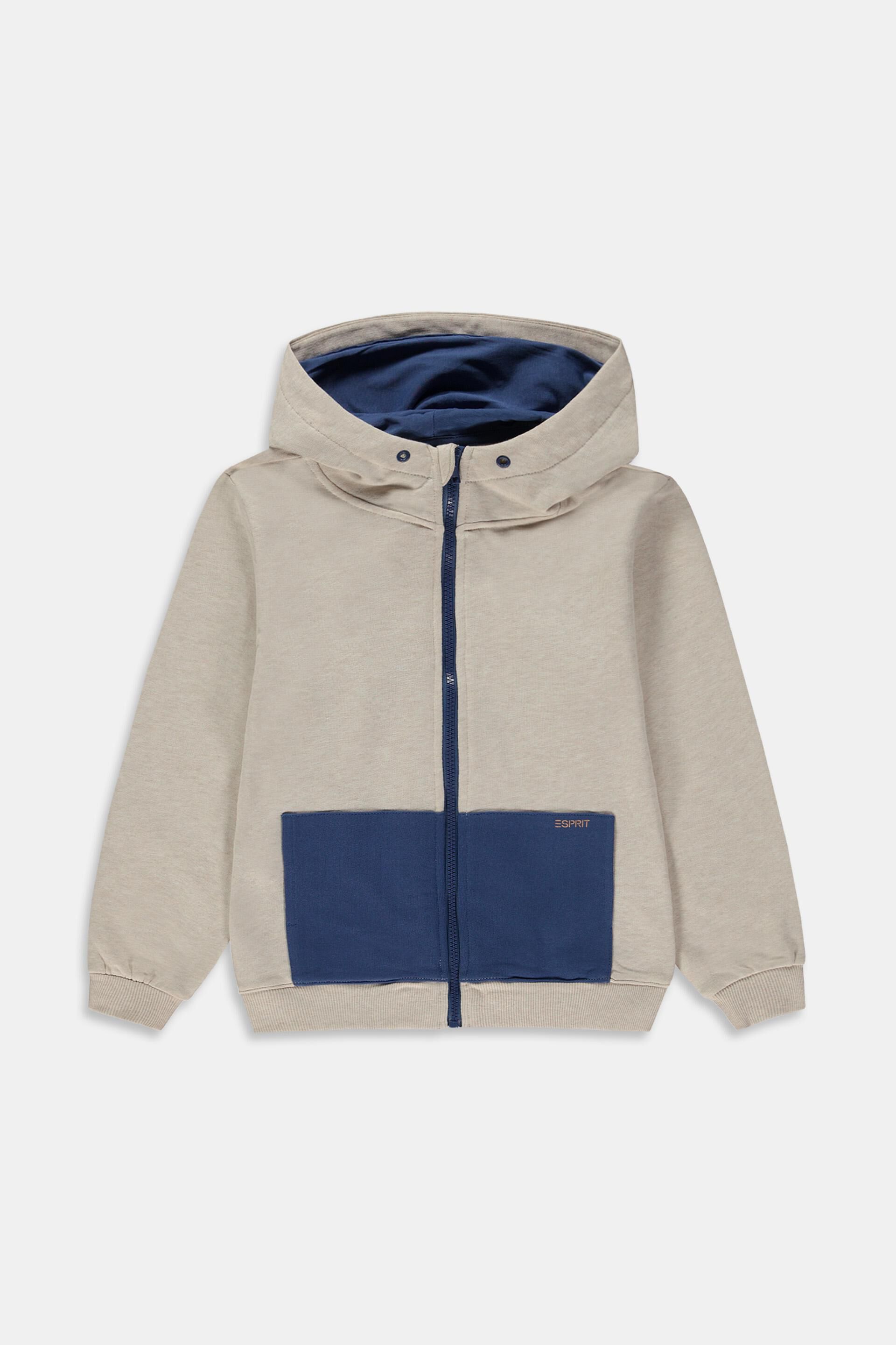 Sweat à capuche en coton zippé sur toute la longueur