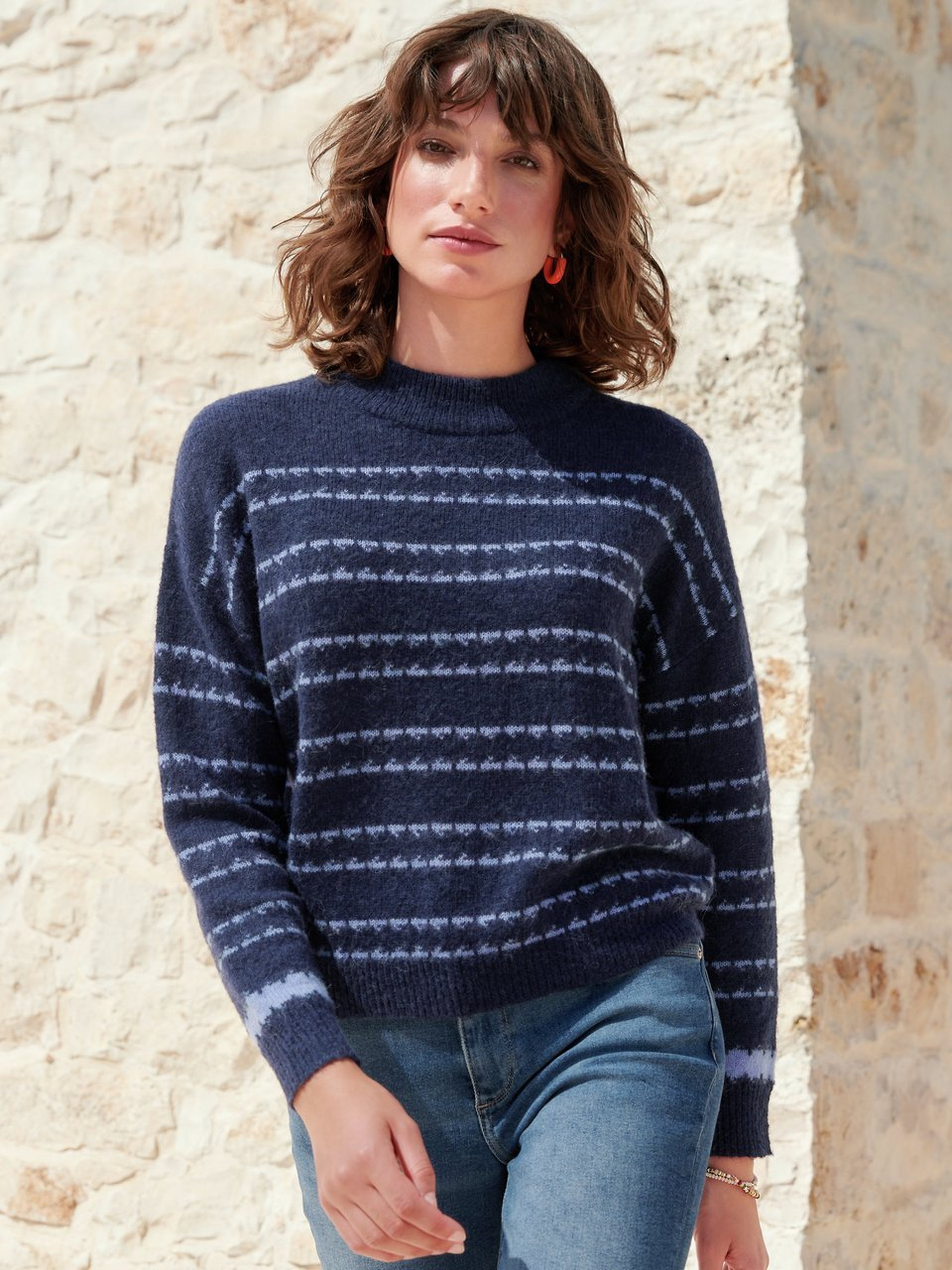 Pullover mit Stehbund