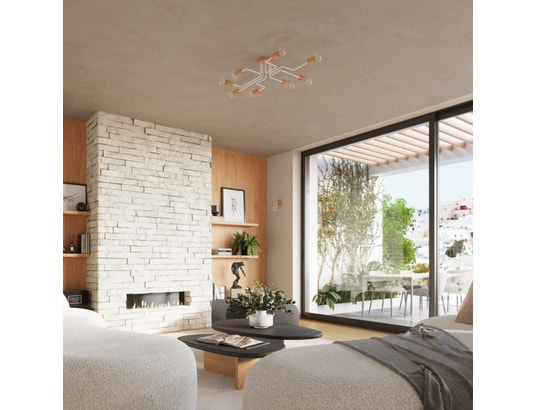 SOLLUX LIGHTING - Lustre timbo 8 blanc