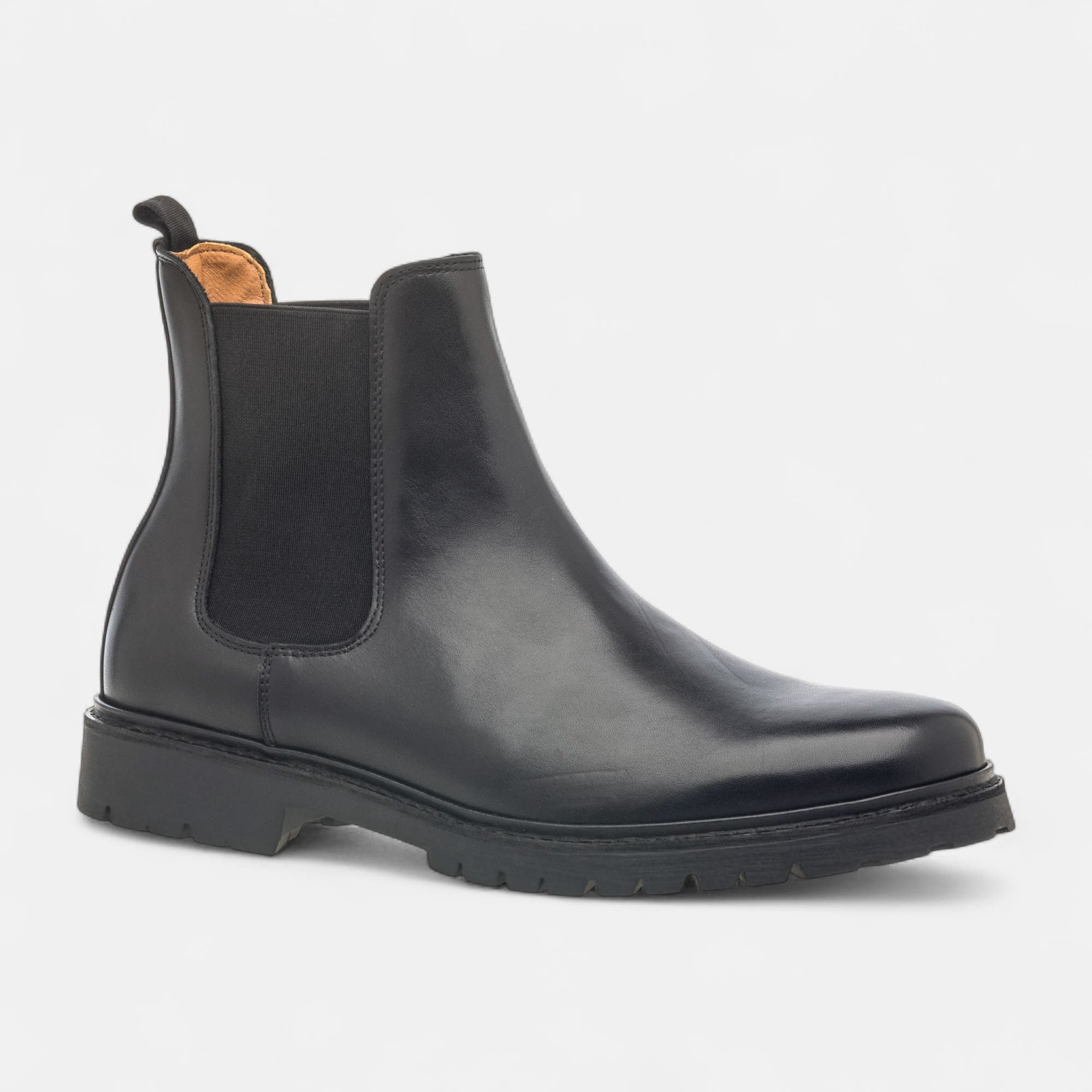 Boots chelsea Homme en cuir noir