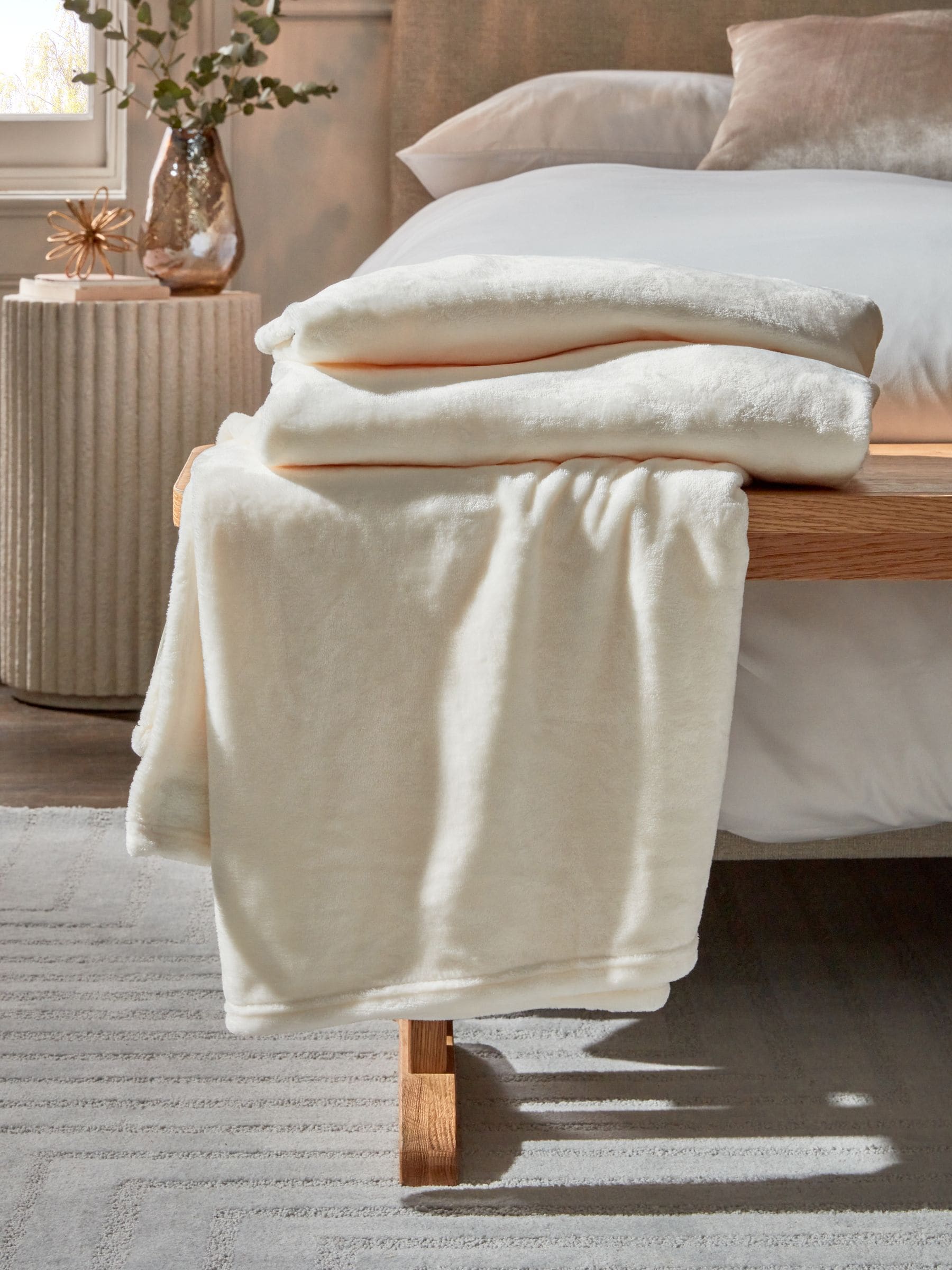 Pluche fleece sprei