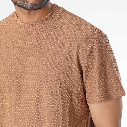 Ensemble Tee Shirt Et Short Jogging Marron