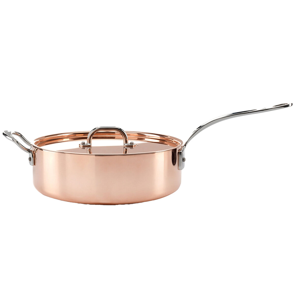 Samuel Groves Traktørpanne med lokk 26 cm, kobber