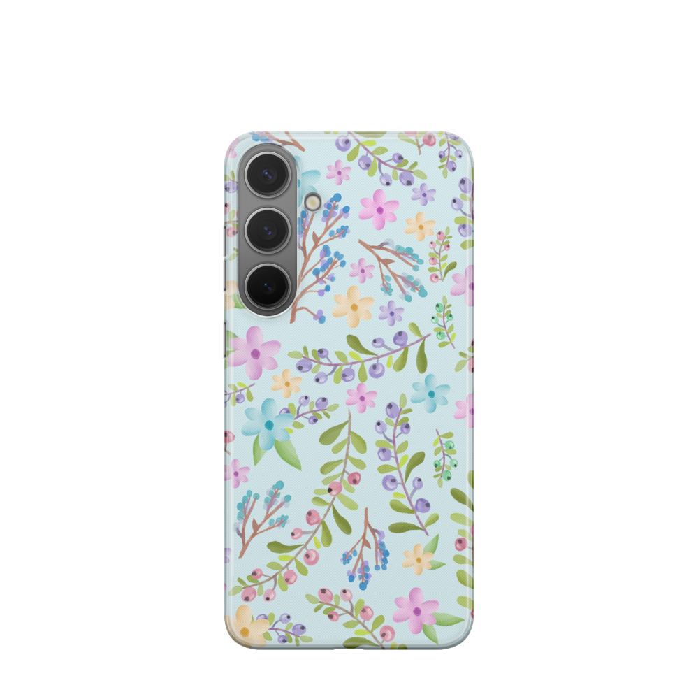 Samsung Galaxy S24 Plus Gummi Hülle Beerenblüte - Versch. Farben