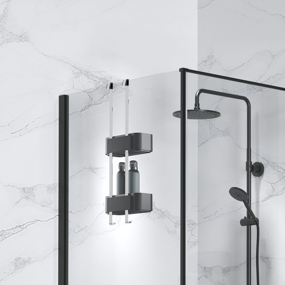 Geesa Frame ophangbaar doucherek 25cm zwart/chroom