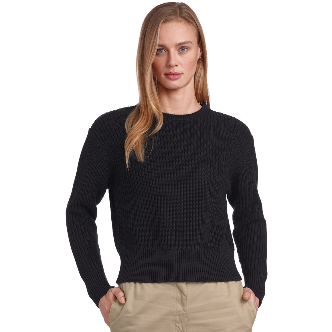 Jonas Nielsen Damen Strickpullover aus Bio-Baumwolle nachtblau