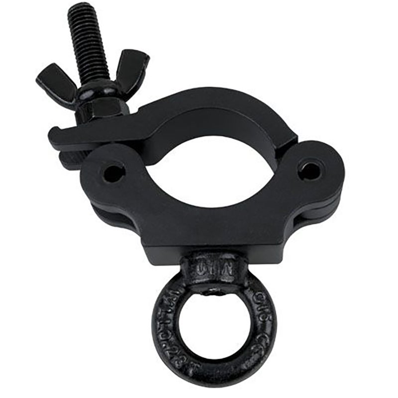 Showtec Half Coupler + Eye 230kg Slimline 50 mm zwart TÜV gekeurd