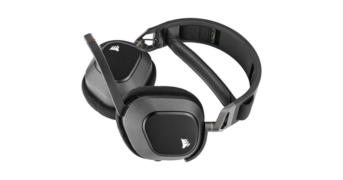 CorsairHS80 RGB WIRELESS over-ear gaming headset  (Zwart, Pc, PlayStation 4, PlayStation 5)