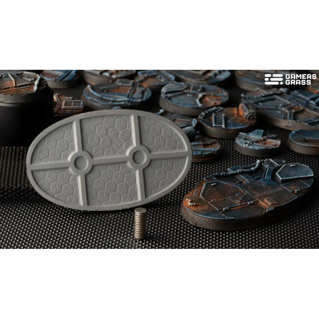 Spaceship Corridor Bases, Oval 75mm (x3)
