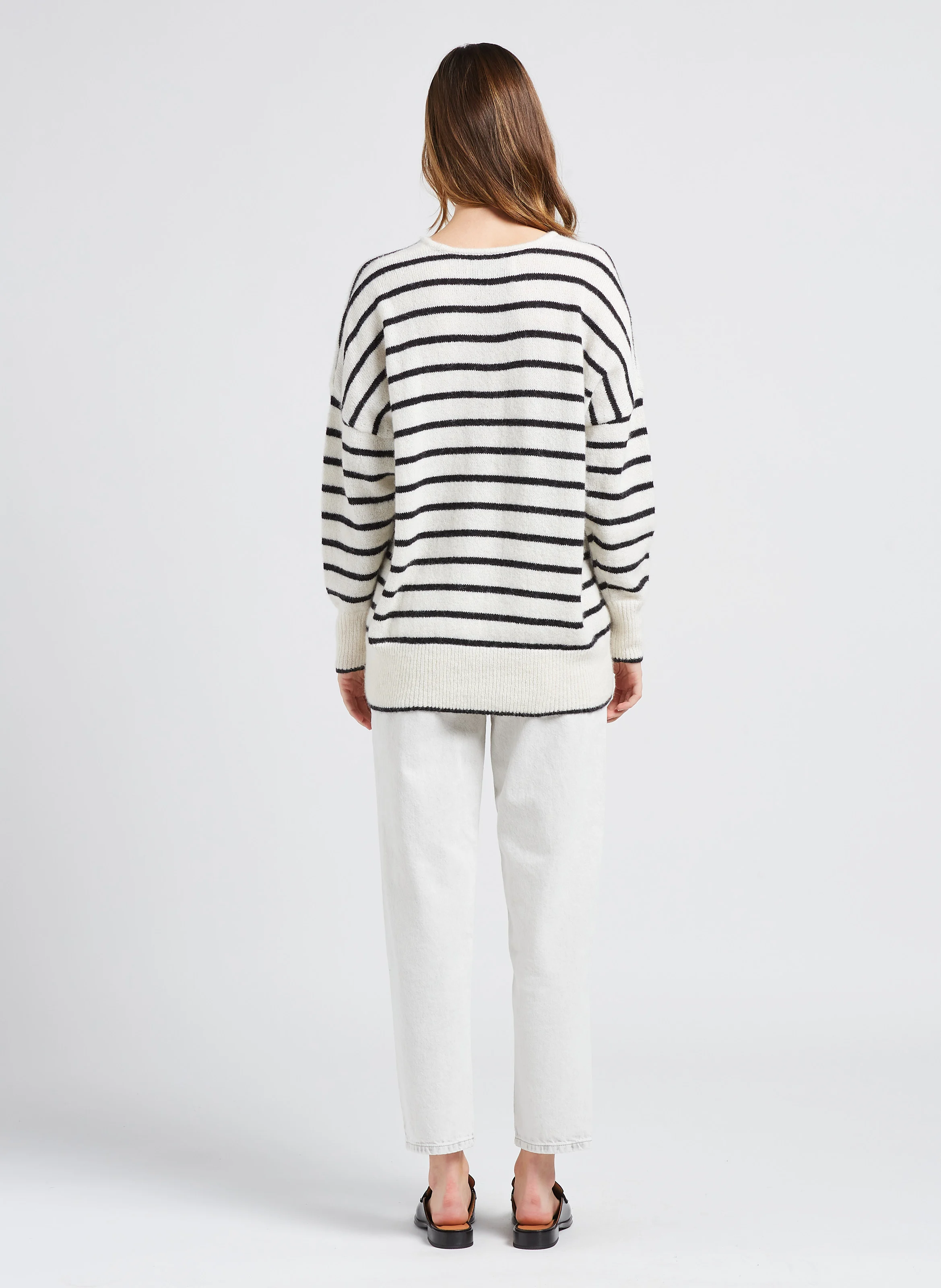 KEOLI - Jean mom taille haute en coton| Gris