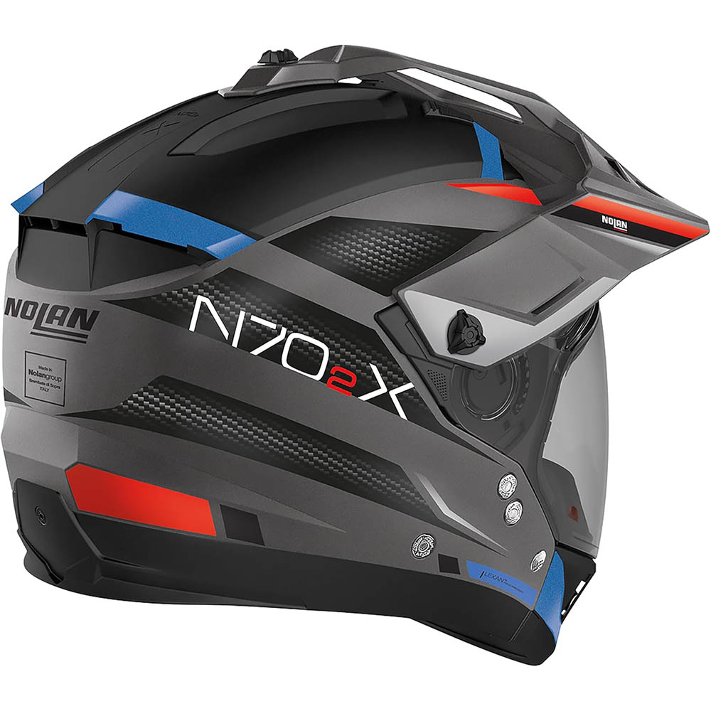 Nolan - Casque N70-2 X Earthquake N-Com Noir / Bleu / Rouge