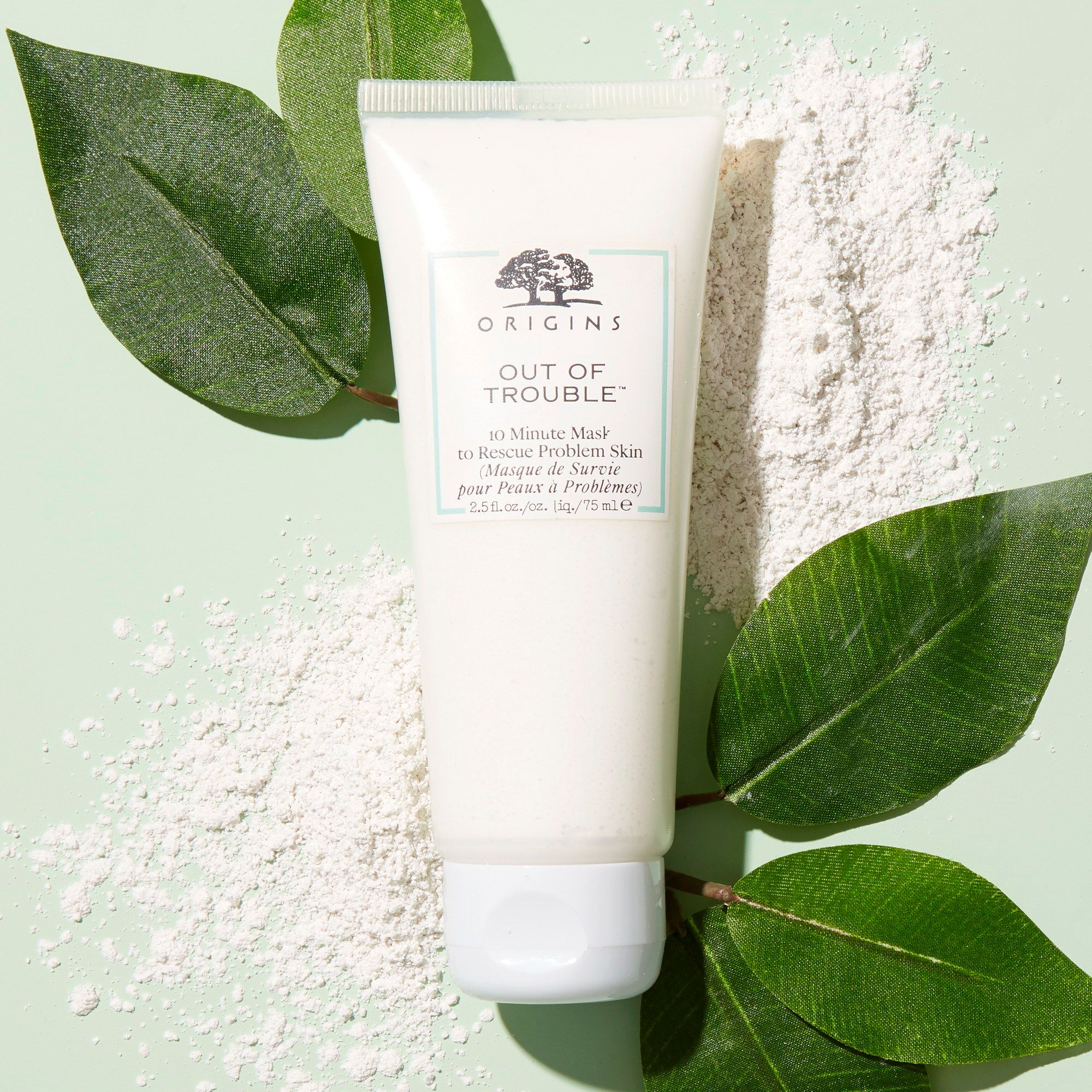 ORIGINS Out of Trouble™ 10 Minute Mask to Rescue Problem Skin Gesichtsmaske für unreine und zu Akne neigende Haut + GinZing™ SPF40 Energy-Boosting Tinted Moisturizer 15ml GRATIS
