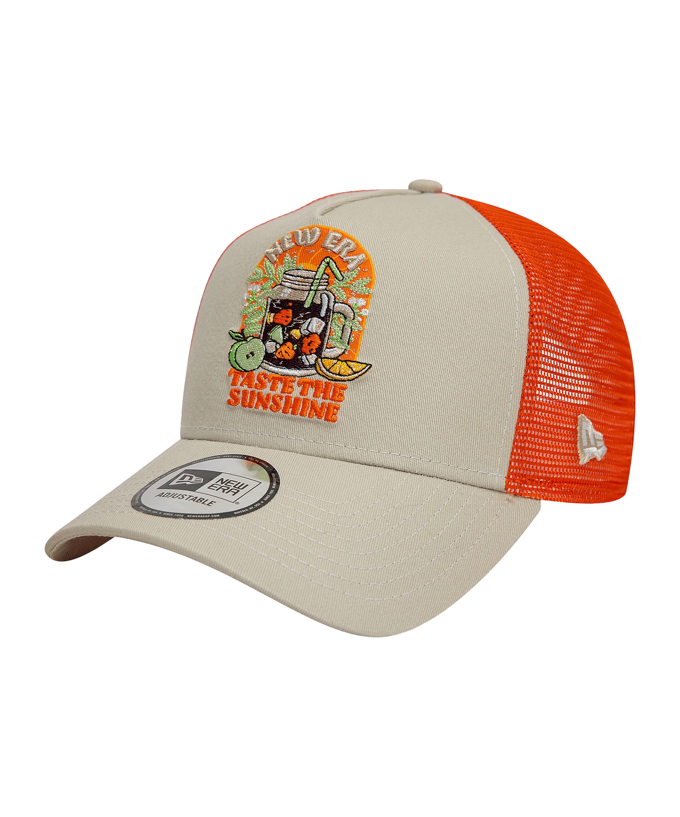 New Era Miami Heat Summer Patch Trucker Cap Beige