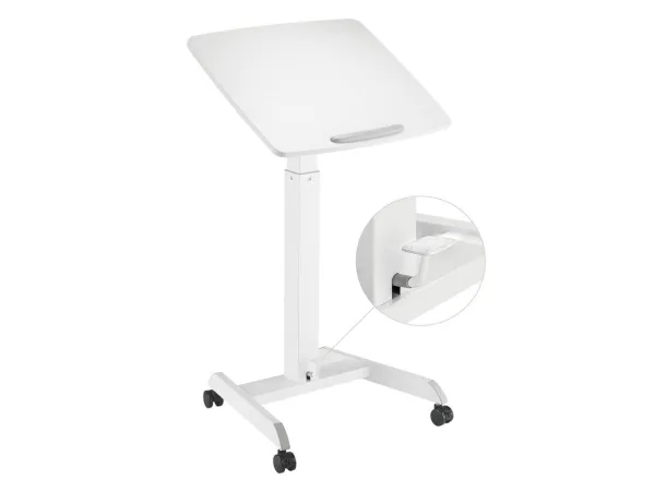 ROLINE PC-arbejdsbord, højdejusterbart, vipbart, hvidt (17.02.1548)