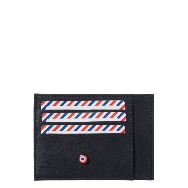 Porte-cartes Paul en cuir Nubuck Lune bleue