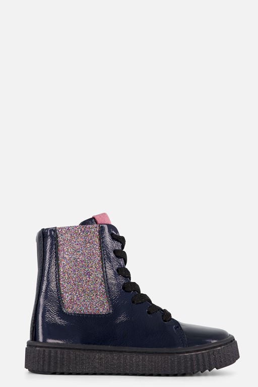 Muyters Veterboots blauw Lakleer