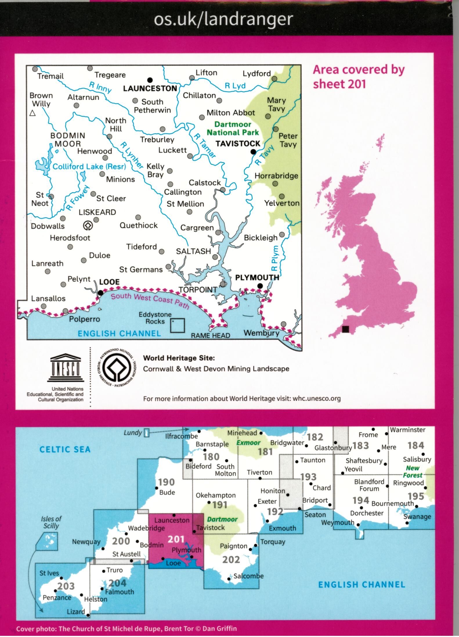ORDNANCE SURVEY - 201 GB PLYMOUTH 1 50 000