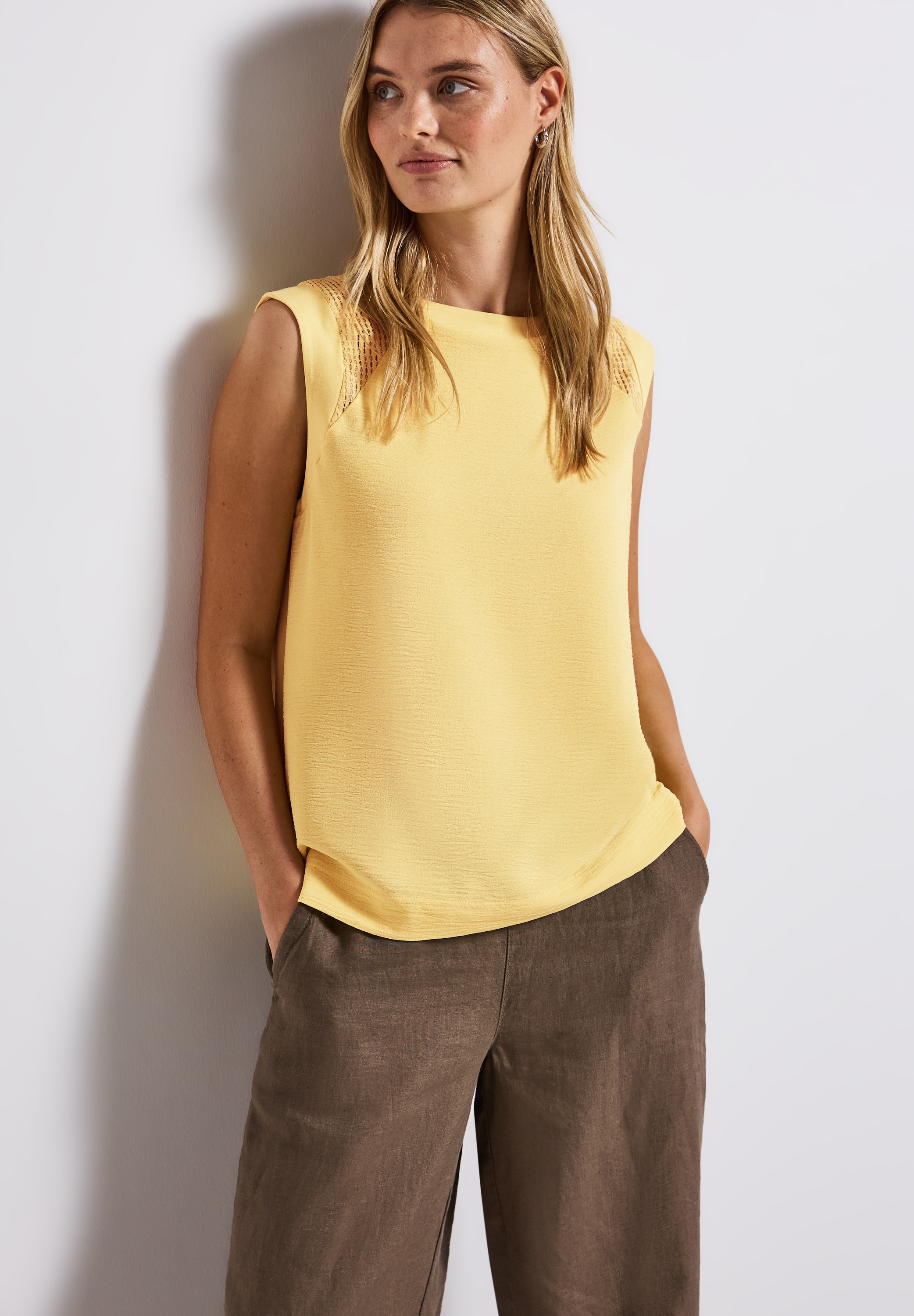 STREET ONE Shirttop , mit Mesh-Details