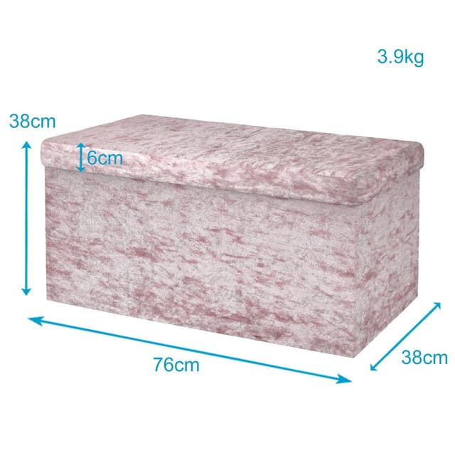 Klapsæde Skammel bænk 76x38x38cm Taburet (pink)