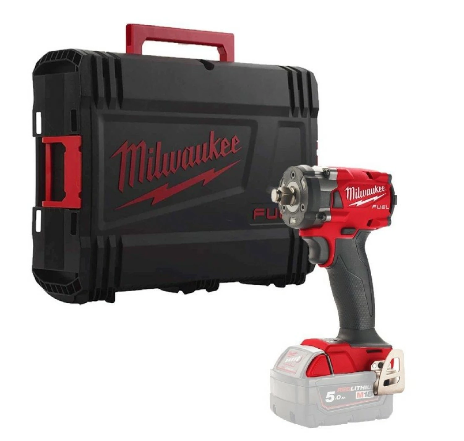 Milwaukee M18 FIW2F38-0X Li-ion accu slagmoersleutel body in HD Box - 3/8